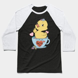 Cute Chick in a cup to welcome spring - Easter Gift Baseball T-Shirt